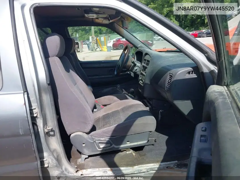 2000 Nissan Pathfinder Le/Se/Xe VIN: JN8AR07Y9YW445520 Lot: 42554291