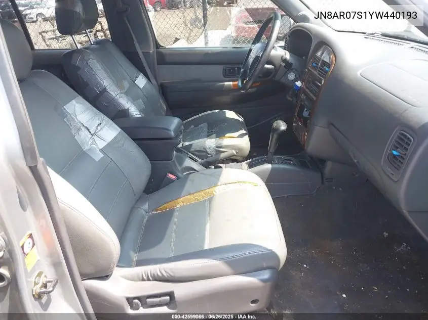 2000 Nissan Pathfinder Le/Se/Xe VIN: JN8AR07S1YW440193 Lot: 42599066