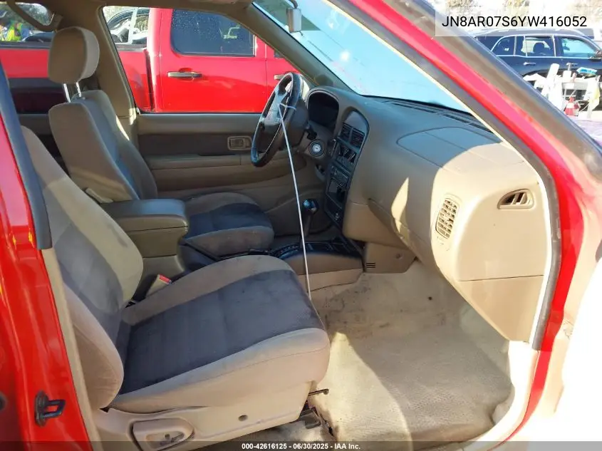2000 Nissan Pathfinder Le/Se/Xe VIN: JN8AR07S6YW416052 Lot: 42616125