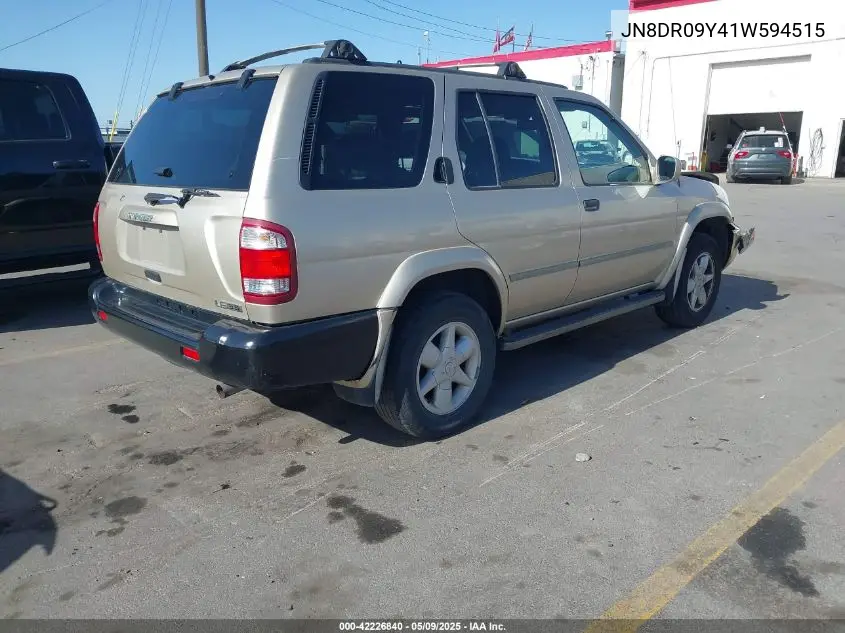 2001 Nissan Pathfinder Le VIN: JN8DR09Y41W594515 Lot: 42226840