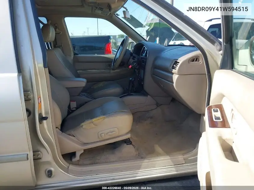 2001 Nissan Pathfinder Le VIN: JN8DR09Y41W594515 Lot: 42226840