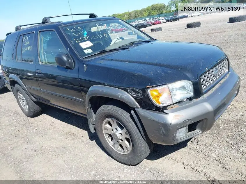 2001 Nissan Pathfinder Se VIN: JN8DR09YX1W615139 Lot: 42249828
