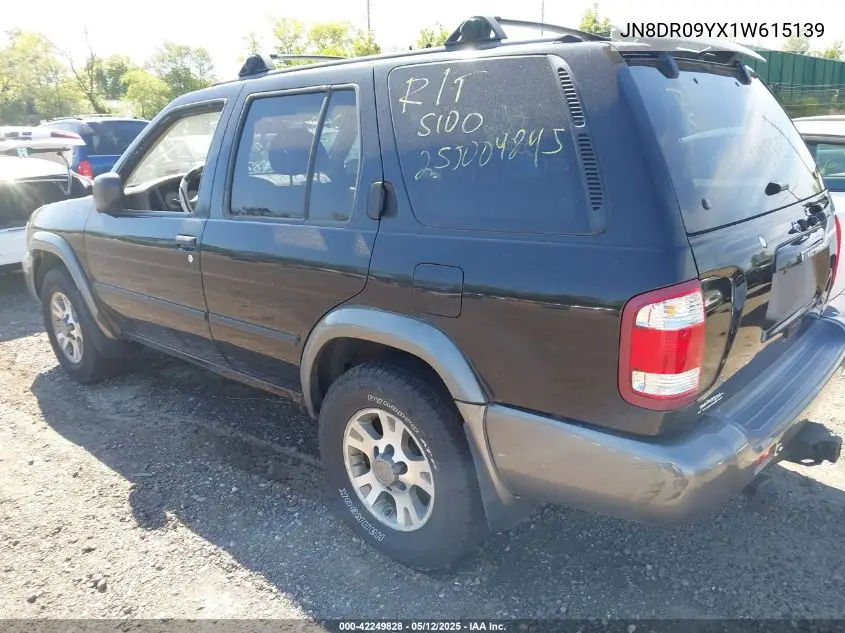2001 Nissan Pathfinder Se VIN: JN8DR09YX1W615139 Lot: 42249828