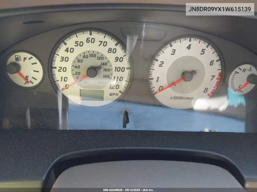 2001 Nissan Pathfinder Se VIN: JN8DR09YX1W615139 Lot: 42249828