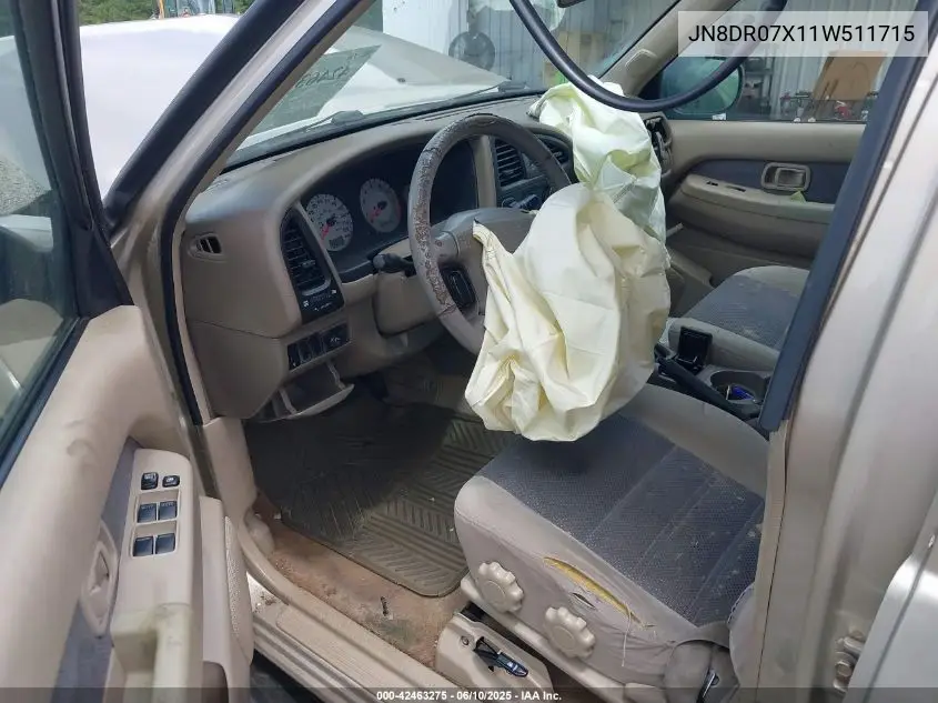 2001 Nissan Pathfinder Se VIN: JN8DR07X11W511715 Lot: 42463275