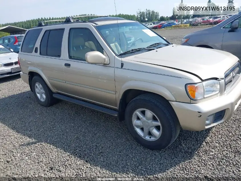 2001 Nissan Pathfinder Le VIN: JN8DR09YX1W613195 Lot: 42543460