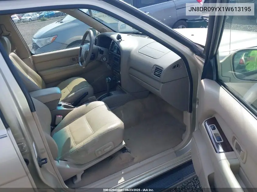 2001 Nissan Pathfinder Le VIN: JN8DR09YX1W613195 Lot: 42543460