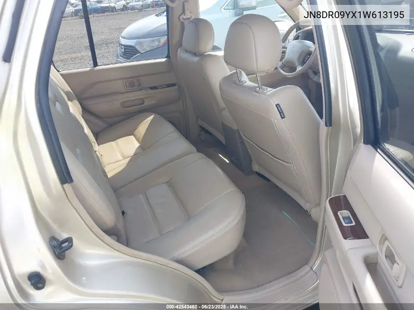 2001 Nissan Pathfinder Le VIN: JN8DR09YX1W613195 Lot: 42543460