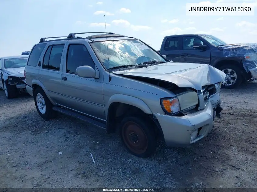 2001 Nissan Pathfinder Le VIN: JN8DR09Y71W615390 Lot: 42554471
