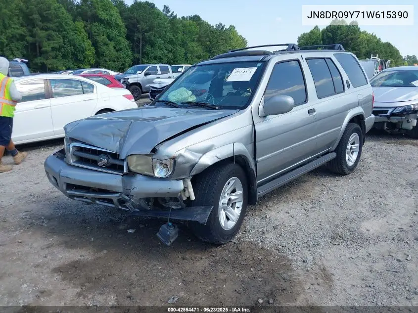 2001 Nissan Pathfinder Le VIN: JN8DR09Y71W615390 Lot: 42554471