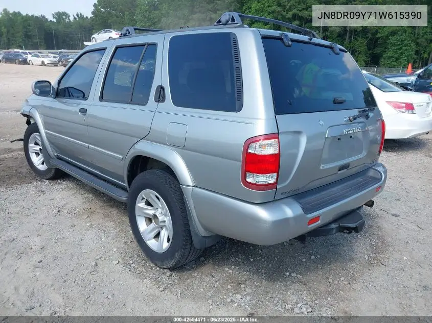 2001 Nissan Pathfinder Le VIN: JN8DR09Y71W615390 Lot: 42554471