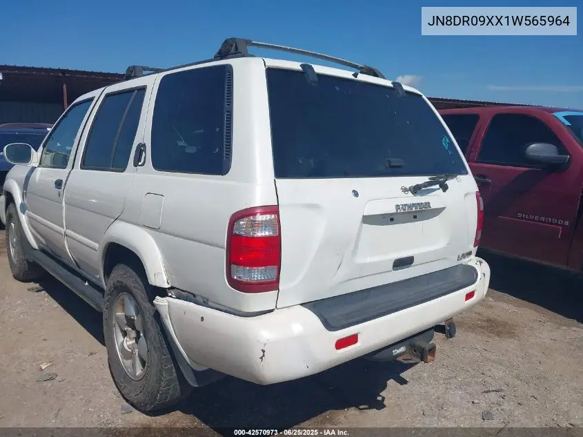2001 Nissan Pathfinder Le VIN: JN8DR09XX1W565964 Lot: 42570973