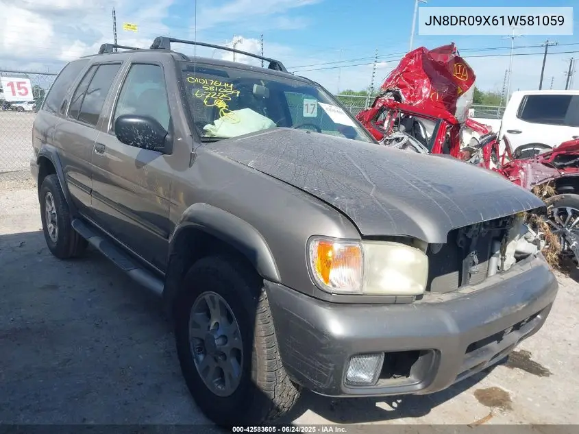 2001 Nissan Pathfinder Se VIN: JN8DR09X61W581059 Lot: 42583605