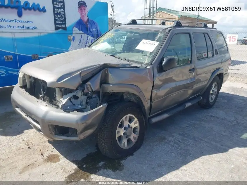 2001 Nissan Pathfinder Se VIN: JN8DR09X61W581059 Lot: 42583605