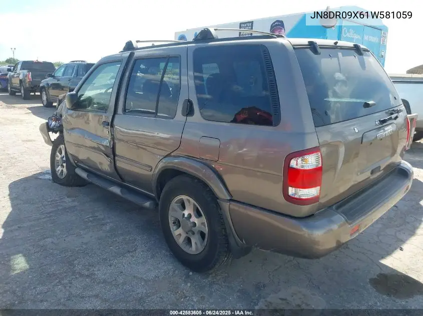2001 Nissan Pathfinder Se VIN: JN8DR09X61W581059 Lot: 42583605
