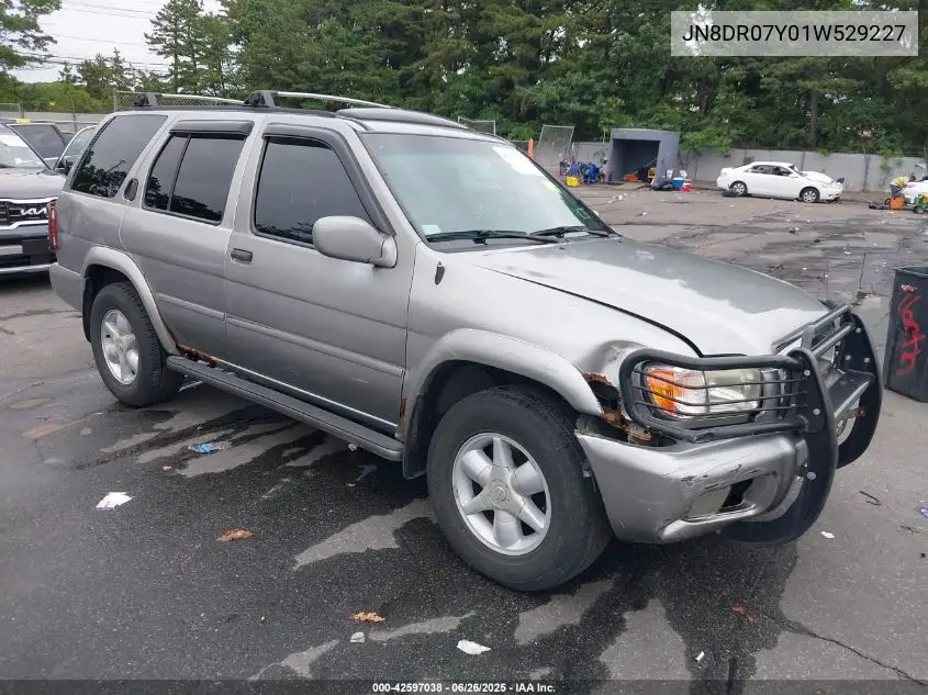 2001 Nissan Pathfinder Le VIN: JN8DR07Y01W529227 Lot: 42597038