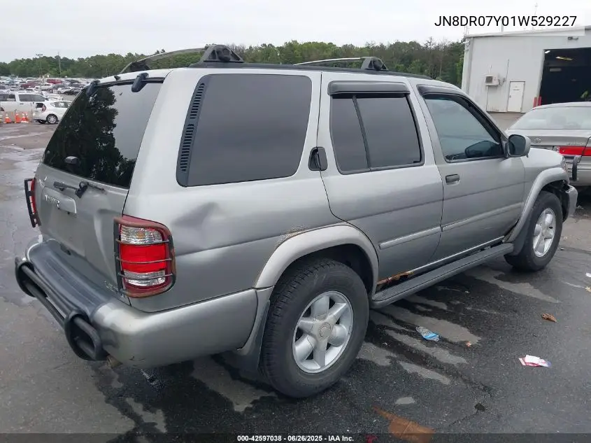 2001 Nissan Pathfinder Le VIN: JN8DR07Y01W529227 Lot: 42597038