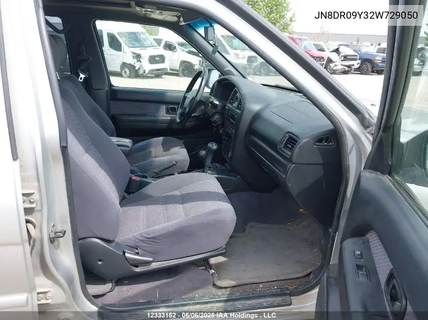 2002 Nissan Pathfinder Le/Se VIN: JN8DR09Y32W729050 Lot: 12333152