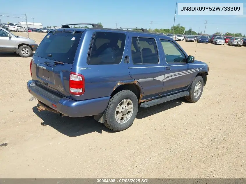 2002 Nissan Pathfinder Le/Se VIN: JN8DR09Y52W733309 Lot: 30064808