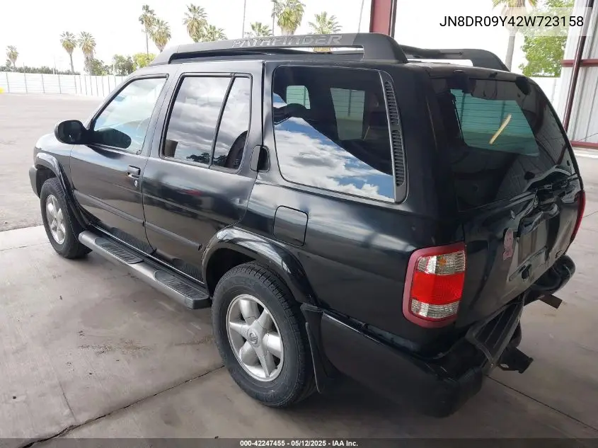 2002 Nissan Pathfinder Se VIN: JN8DR09Y42W723158 Lot: 42247455