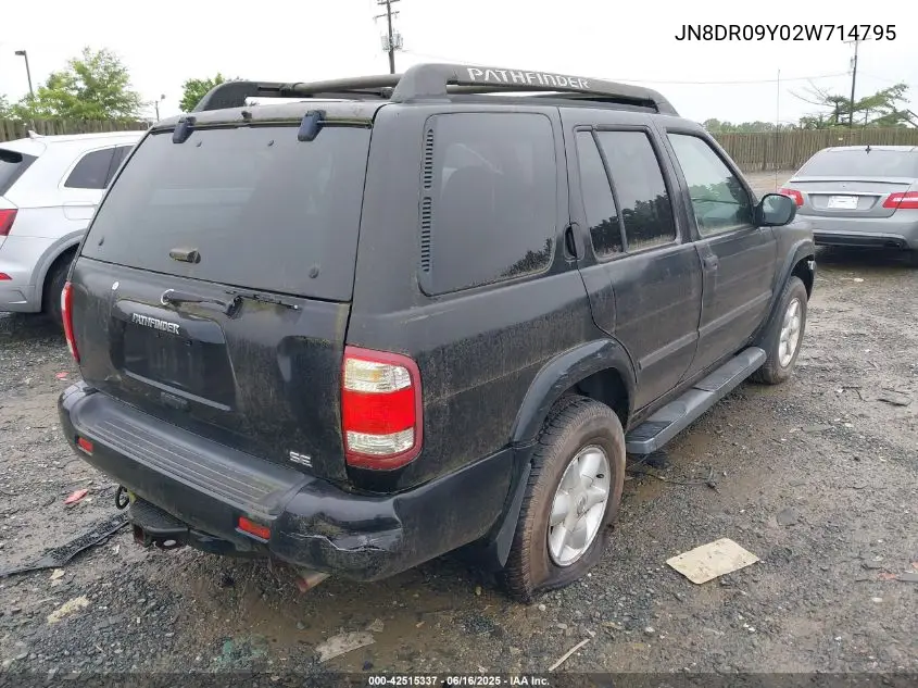 2002 Nissan Pathfinder Se VIN: JN8DR09Y02W714795 Lot: 42515337