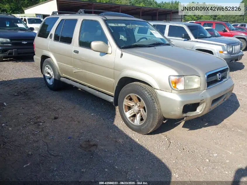 2002 Nissan Pathfinder Le VIN: JN8DR09X42W652826 Lot: 42566333