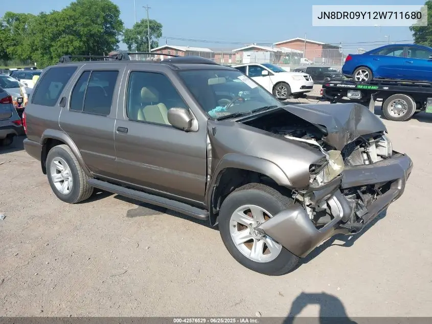 2002 Nissan Pathfinder Le VIN: JN8DR09Y12W711680 Lot: 42576529