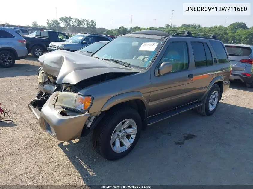 2002 Nissan Pathfinder Le VIN: JN8DR09Y12W711680 Lot: 42576529
