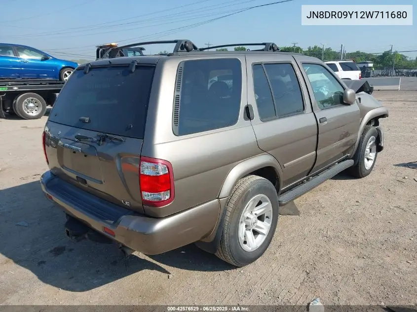 2002 Nissan Pathfinder Le VIN: JN8DR09Y12W711680 Lot: 42576529