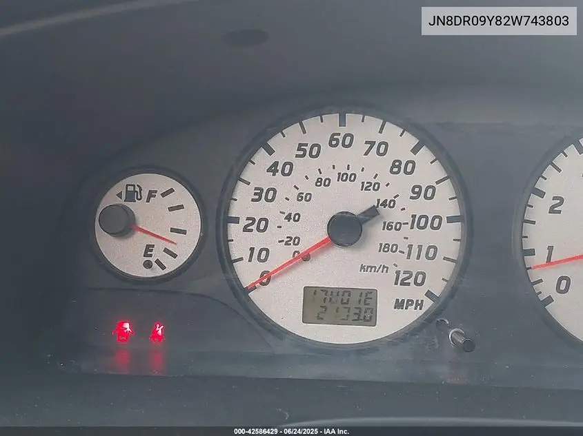JN8DR09Y82W743803 2002 Nissan Pathfinder Se