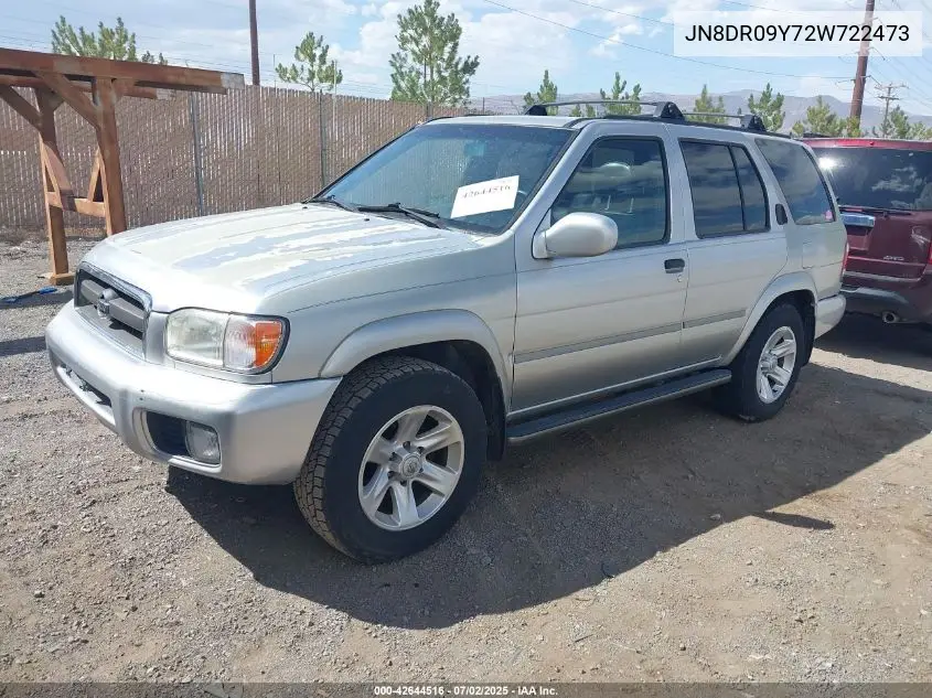 2002 Nissan Pathfinder Le VIN: JN8DR09Y72W722473 Lot: 42644516