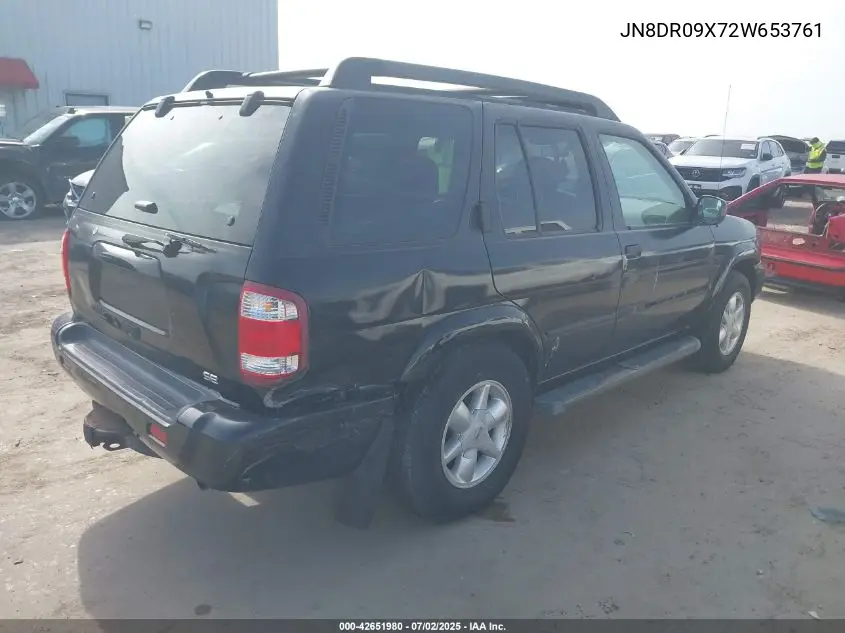 2002 Nissan Pathfinder Se VIN: JN8DR09X72W653761 Lot: 42651980