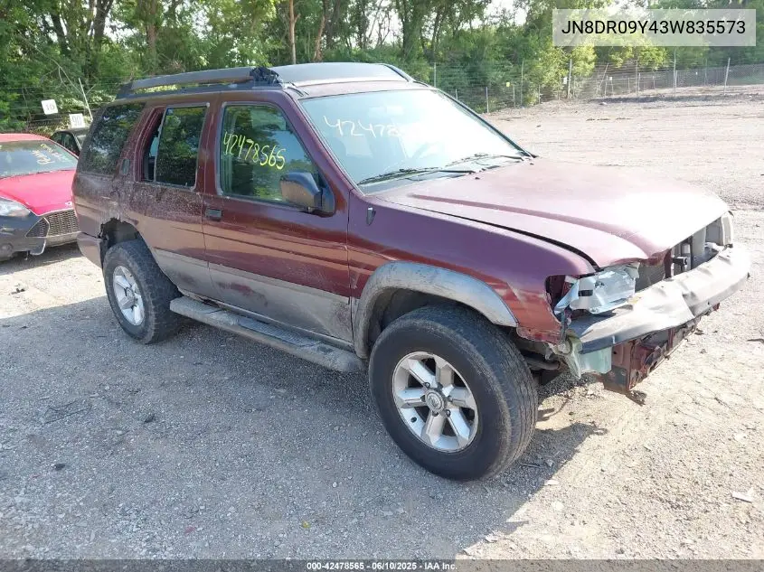 2003 Nissan Pathfinder Se VIN: JN8DR09Y43W835573 Lot: 42478565