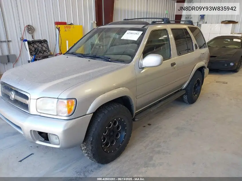 2003 Nissan Pathfinder Le VIN: JN8DR09Y93W835942 Lot: 42503281