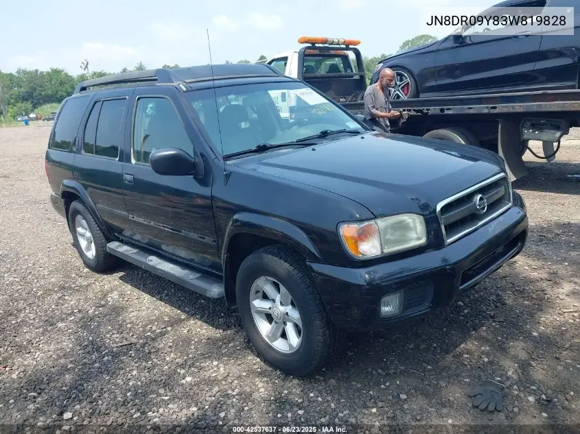 2003 Nissan Pathfinder Se VIN: JN8DR09Y83W819828 Lot: 42537637
