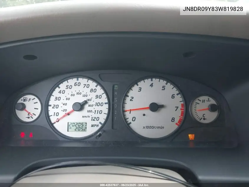 2003 Nissan Pathfinder Se VIN: JN8DR09Y83W819828 Lot: 42537637