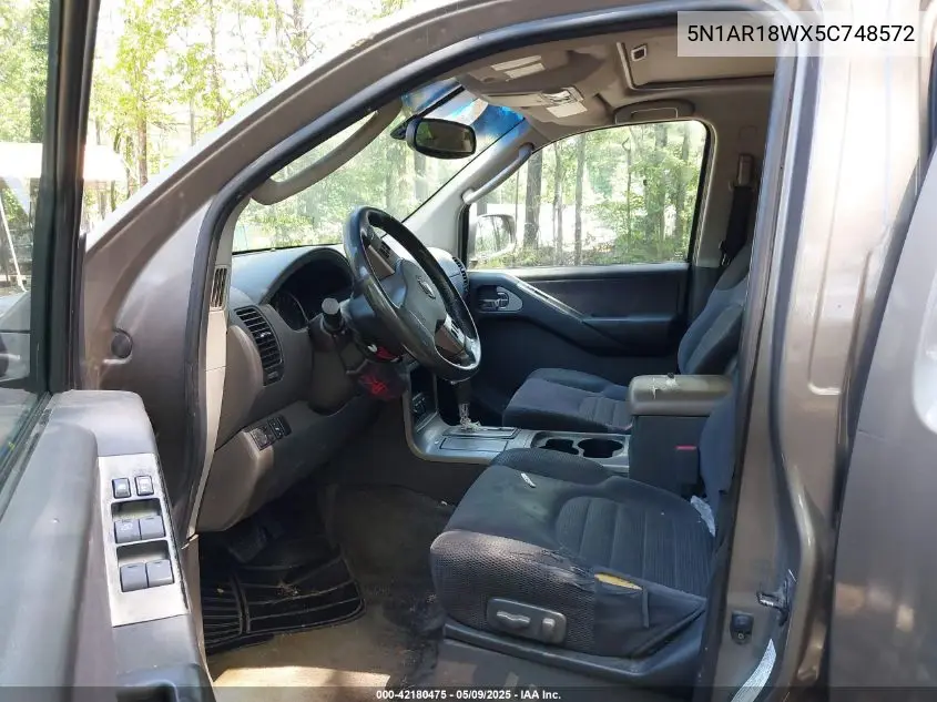 2005 Nissan Pathfinder Se VIN: 5N1AR18WX5C748572 Lot: 42180475