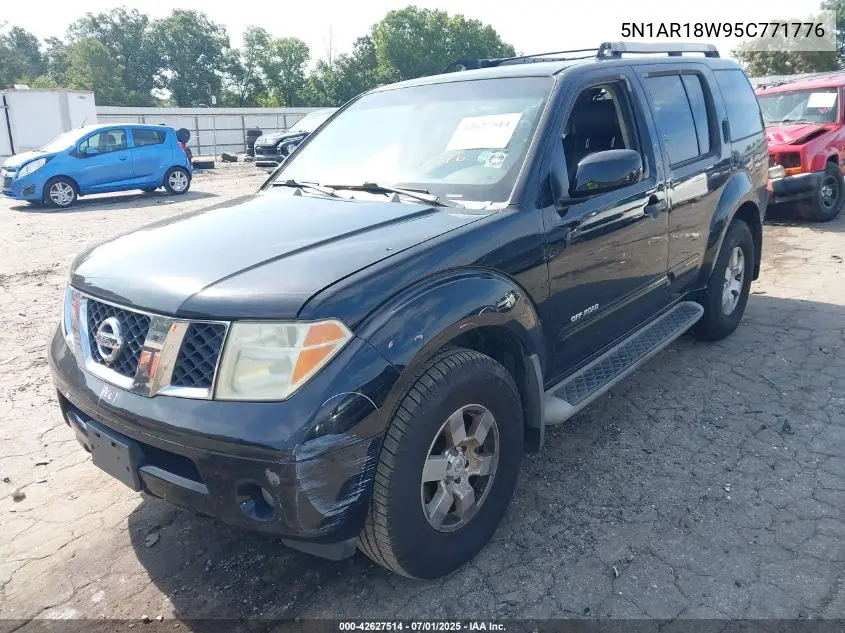 2005 Nissan Pathfinder Se Off-Road VIN: 5N1AR18W95C771776 Lot: 42627514