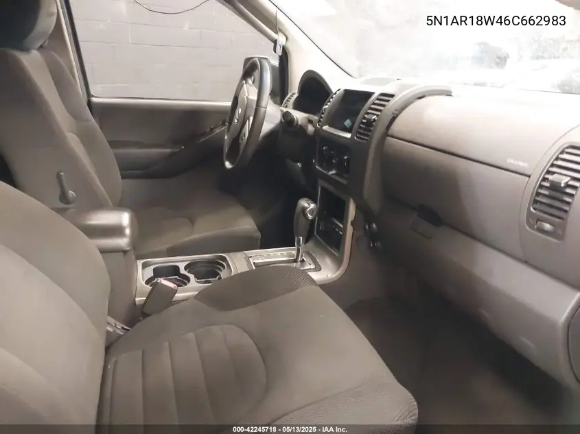2006 Nissan Pathfinder S VIN: 5N1AR18W46C662983 Lot: 42245718