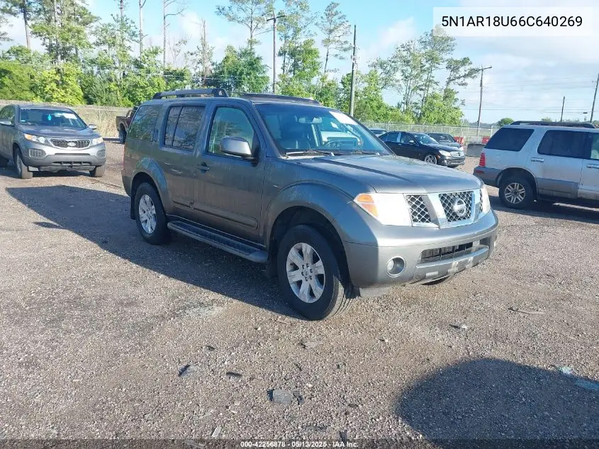 2006 Nissan Pathfinder Le VIN: 5N1AR18U66C640269 Lot: 42256878
