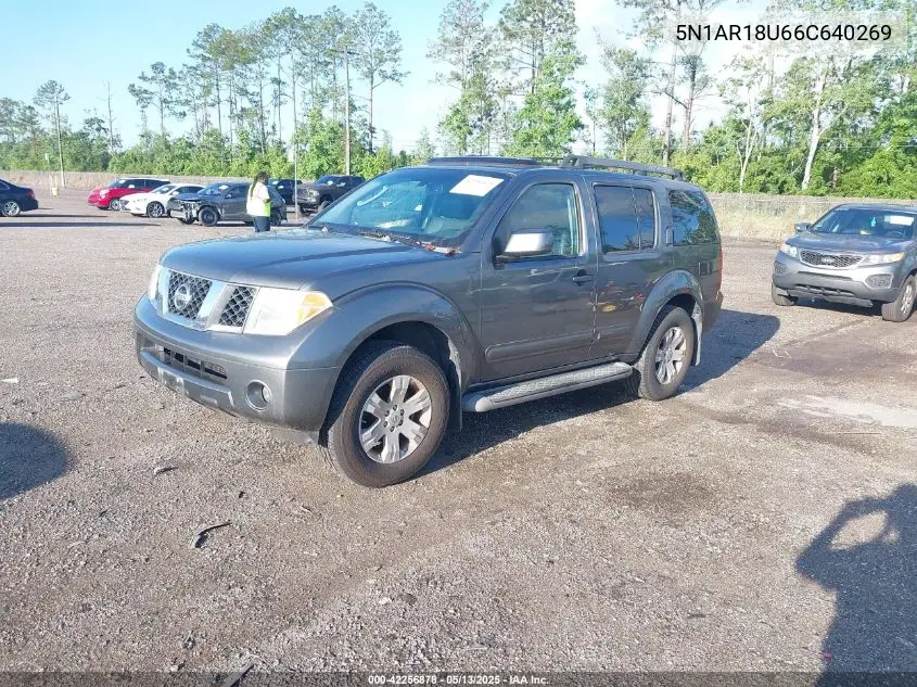 2006 Nissan Pathfinder Le VIN: 5N1AR18U66C640269 Lot: 42256878