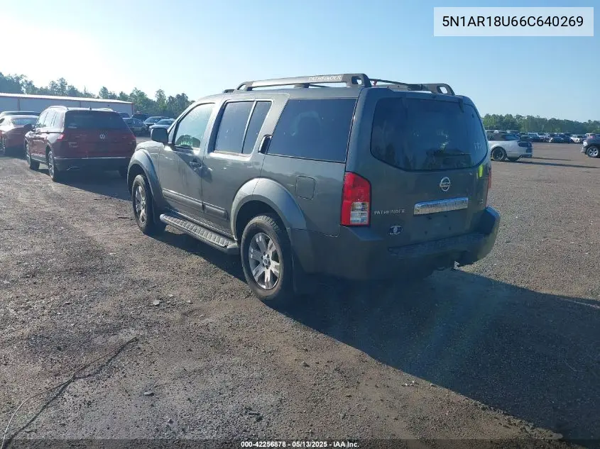 2006 Nissan Pathfinder Le VIN: 5N1AR18U66C640269 Lot: 42256878
