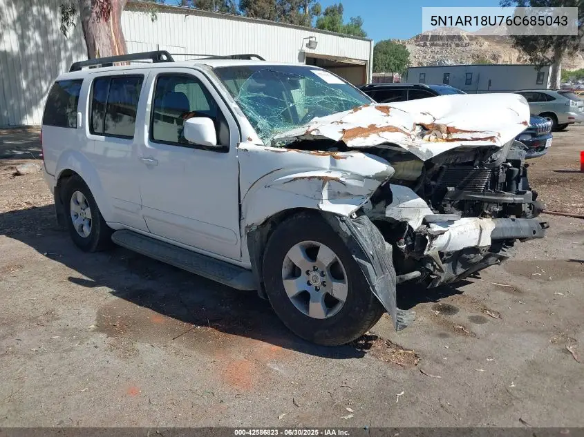 2006 Nissan Pathfinder Le/Se/Xe VIN: 5N1AR18U76C685043 Lot: 42586823