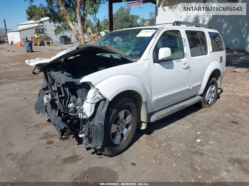 2006 Nissan Pathfinder Le/Se/Xe VIN: 5N1AR18U76C685043 Lot: 42586823