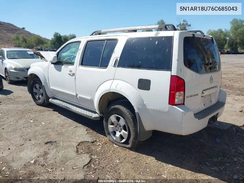 2006 Nissan Pathfinder Le/Se/Xe VIN: 5N1AR18U76C685043 Lot: 42586823