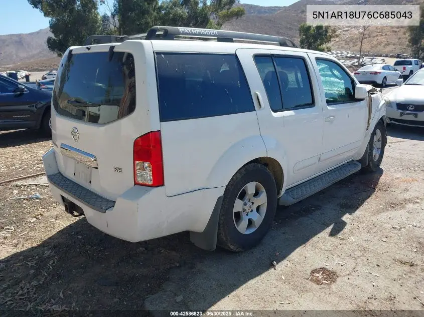 2006 Nissan Pathfinder Le/Se/Xe VIN: 5N1AR18U76C685043 Lot: 42586823