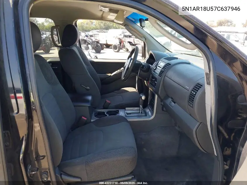 2007 Nissan Pathfinder S VIN: 5N1AR18U57C637946 Lot: 42231710