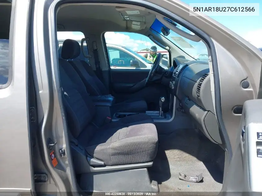 2007 Nissan Pathfinder Se VIN: 5N1AR18U27C612566 Lot: 42250638