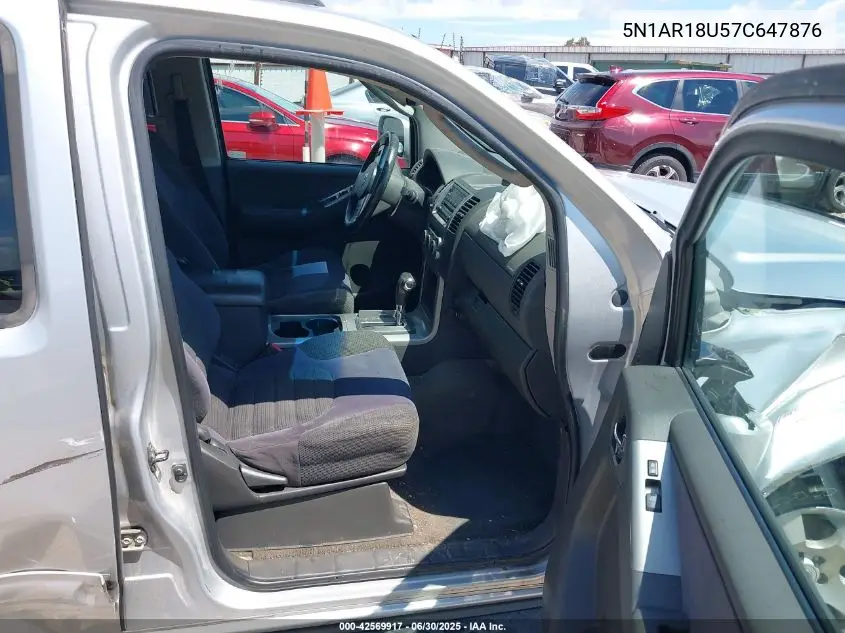 2007 Nissan Pathfinder Se VIN: 5N1AR18U57C647876 Lot: 42569917