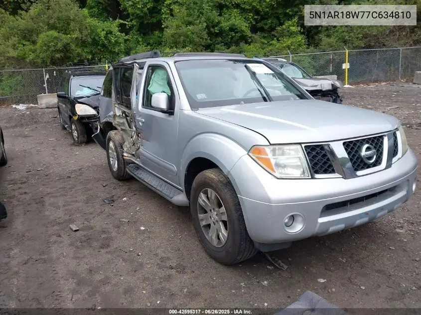 2007 Nissan Pathfinder Le VIN: 5N1AR18W77C634810 Lot: 42595317